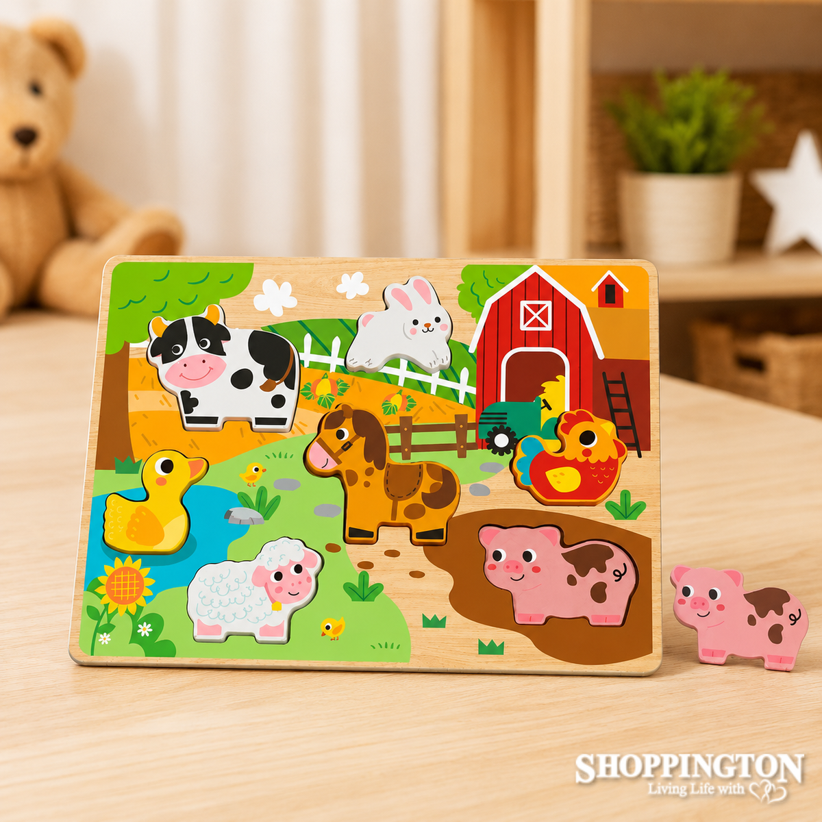 Chunky Wooden Puzzle - Farm