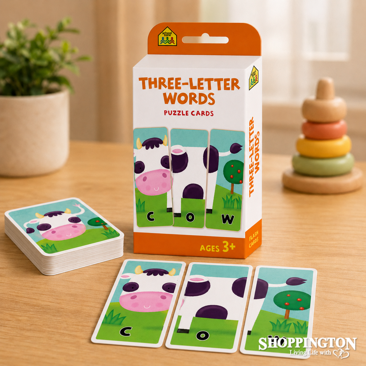 School Zone Flash Cards - Three Letter Words