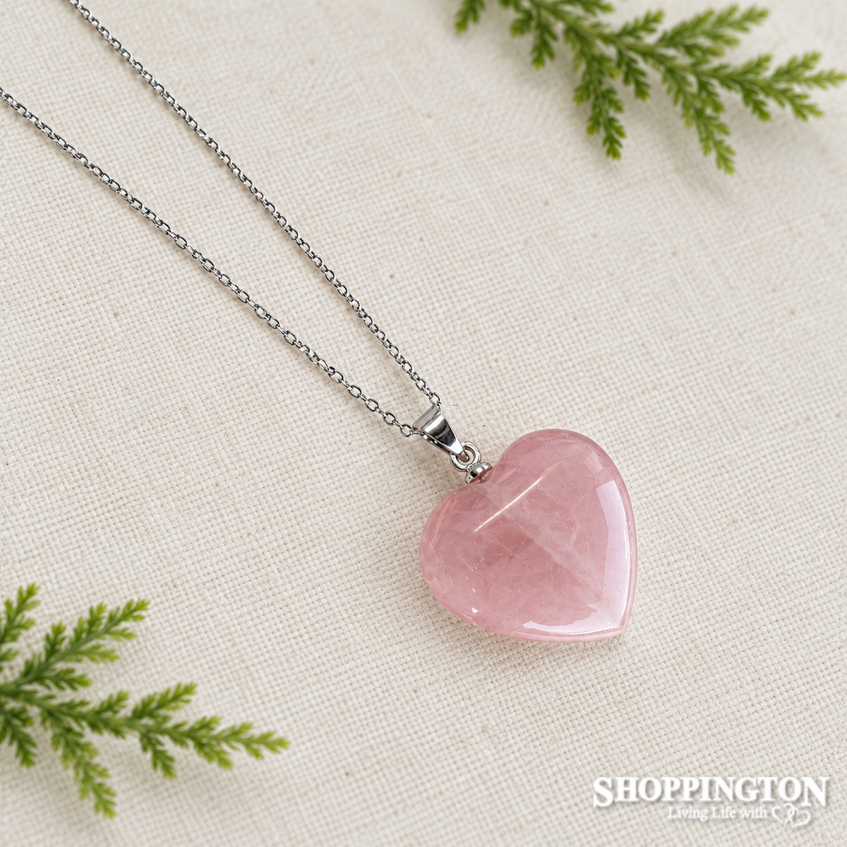 Crystal Pendant - Rose Quartz (sm)