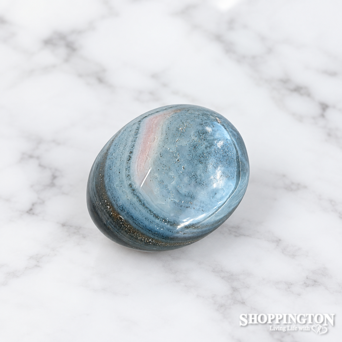 Palm Stone - Blue Calcite