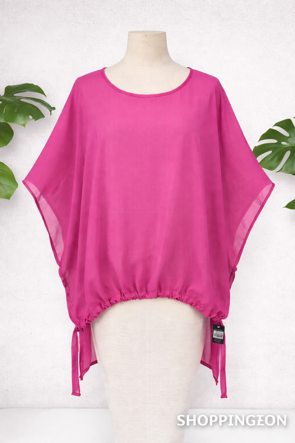 Fuschia Drop Side Summer Top