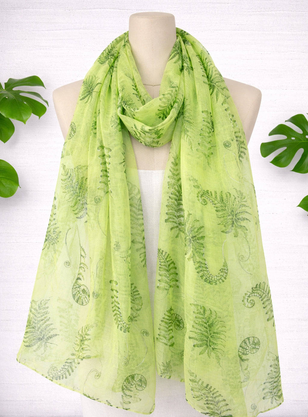 Green NZ Fern Scarf NZ