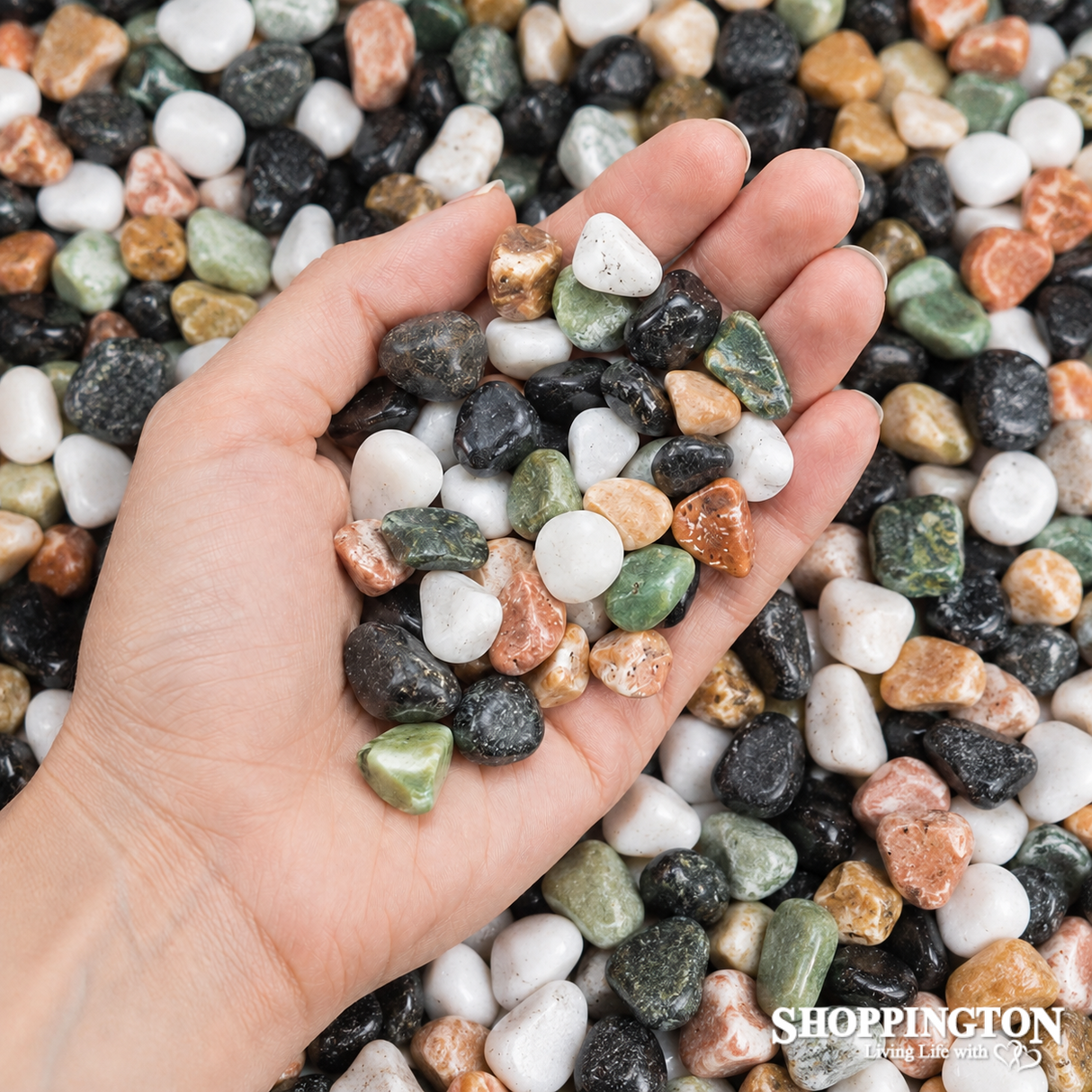 Landscape - Bag of Decorative Stones 500g - Small Quartz Mixed