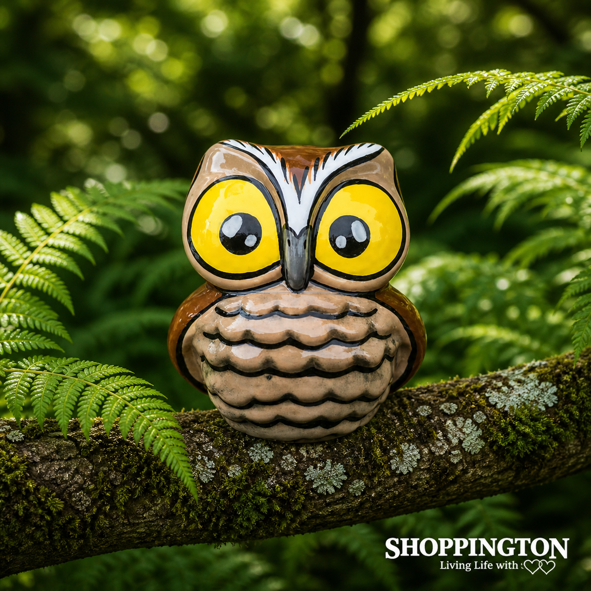 NZ Made Garden Ornament - Splashy Bird Art / Ruru