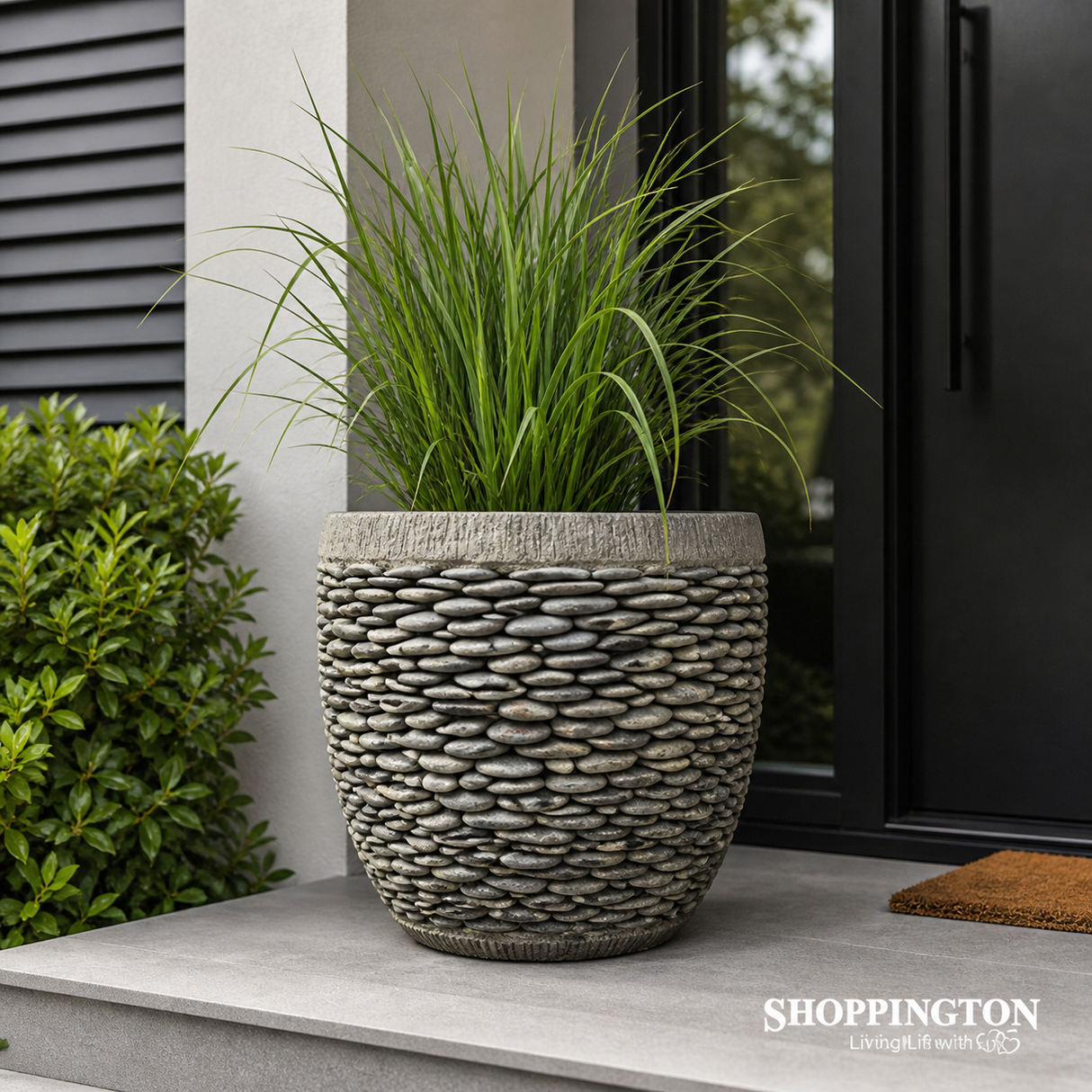Garden Pot - Grey River Stone Pot - Round 40cm