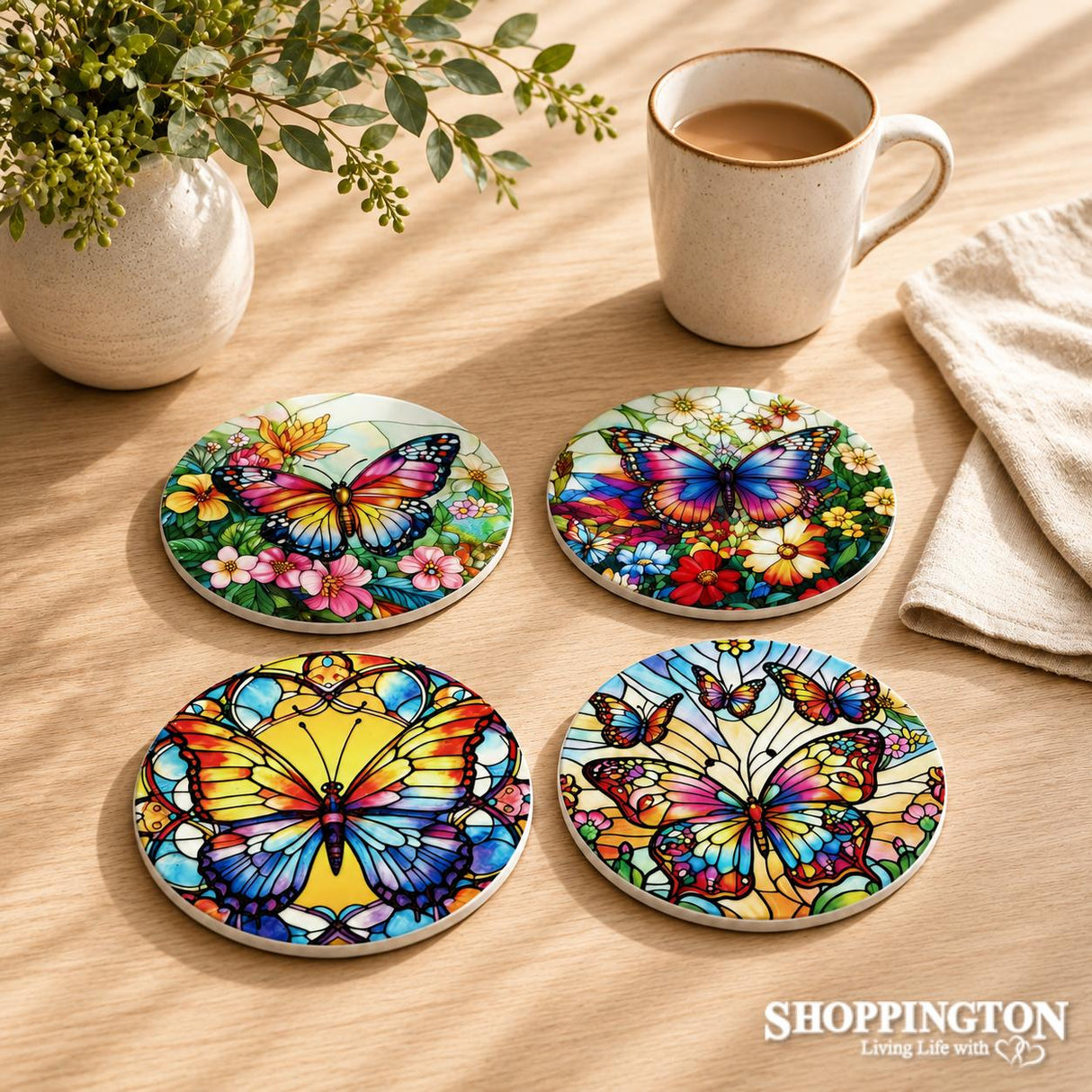 Coasters - Ceramic Butterfly's