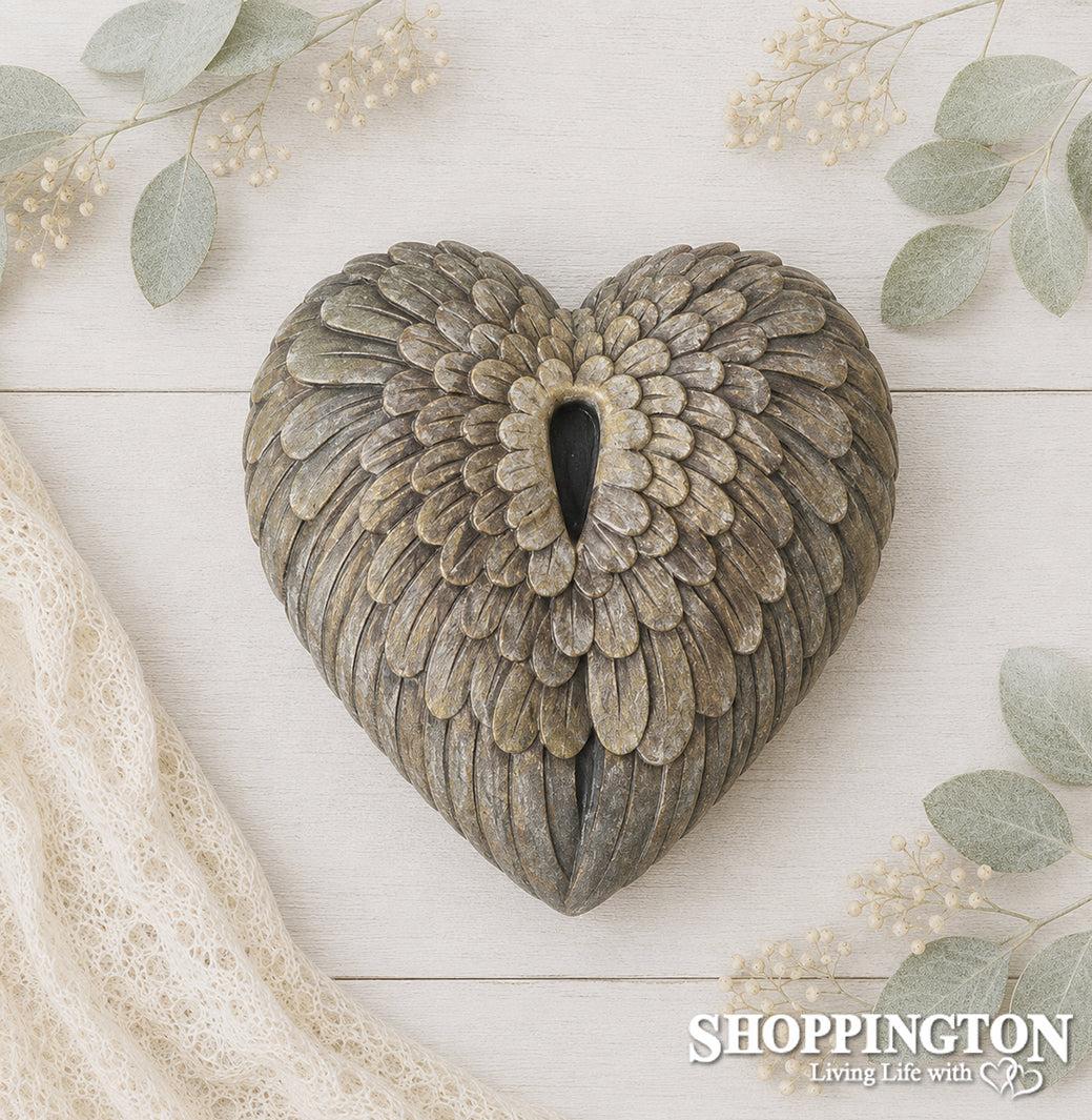 Collectable Heart - Gold Wings