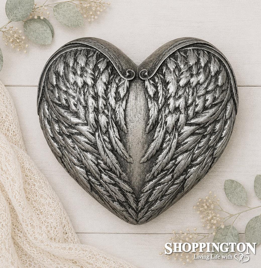 Collectable Heart - Silver Angel Wings