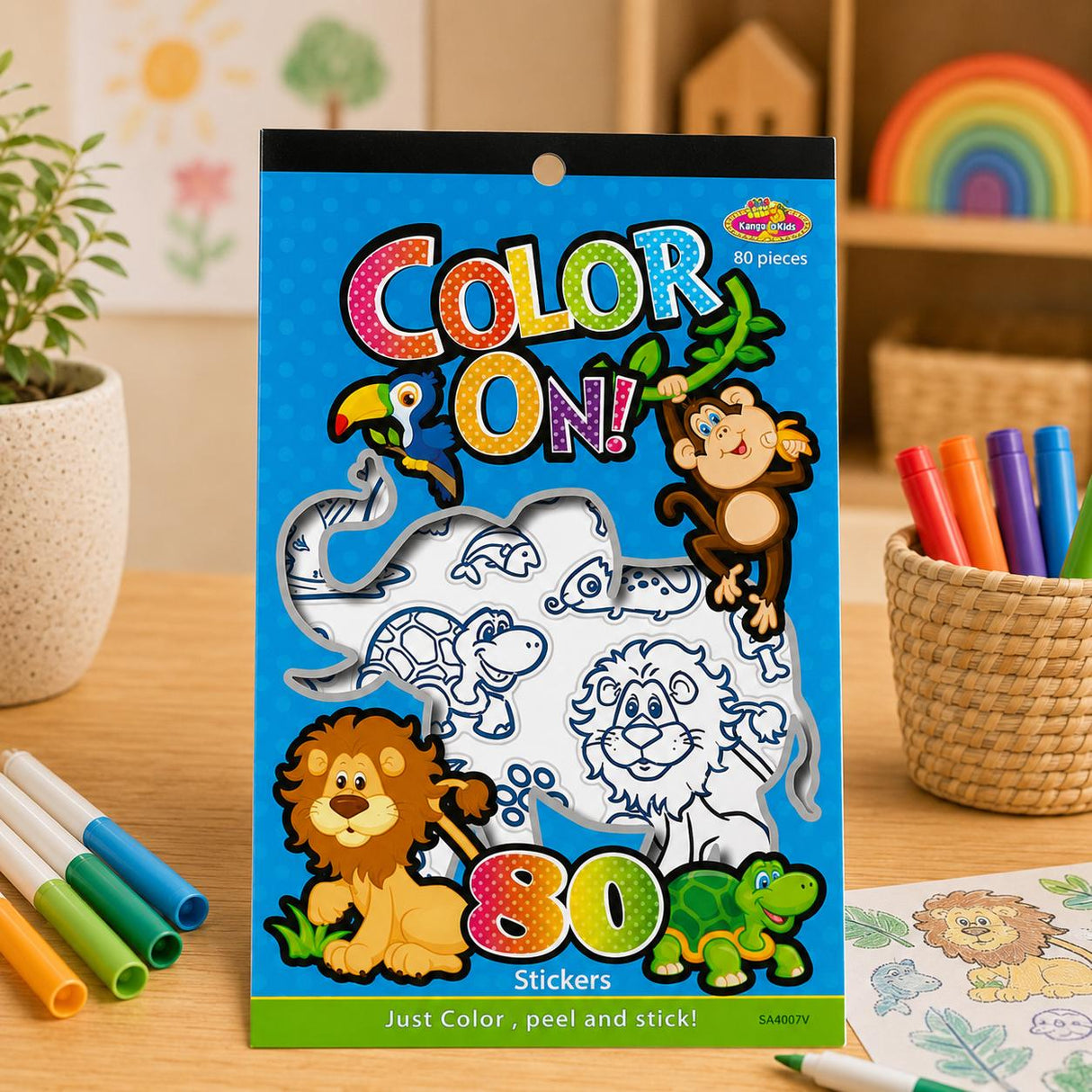 Colouring Stickers - Wild Animals