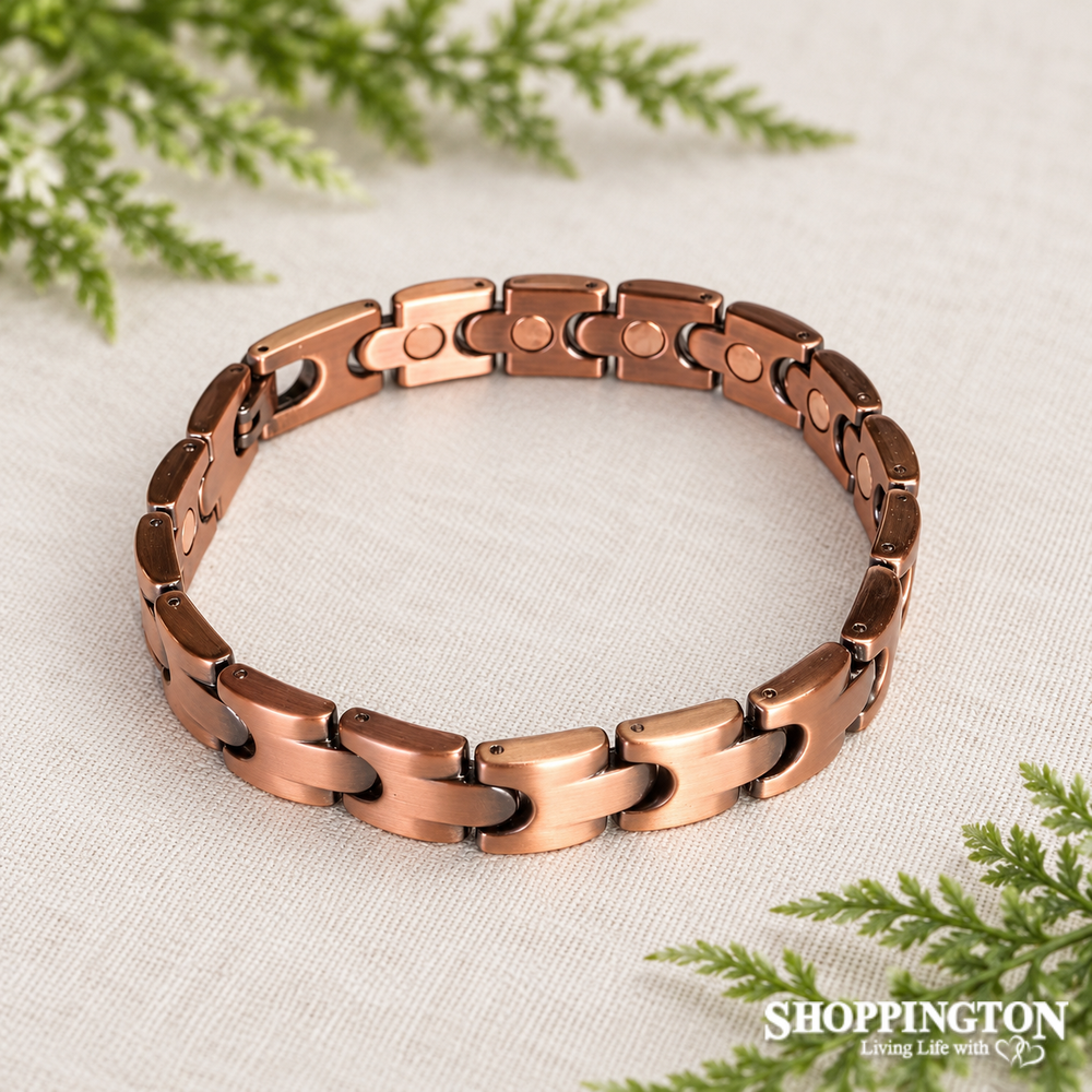 Copper Magnetic Chain Bracelet - Flat Link