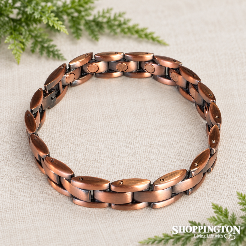 Copper Magnetic Chain Bracelet - Oblong Link