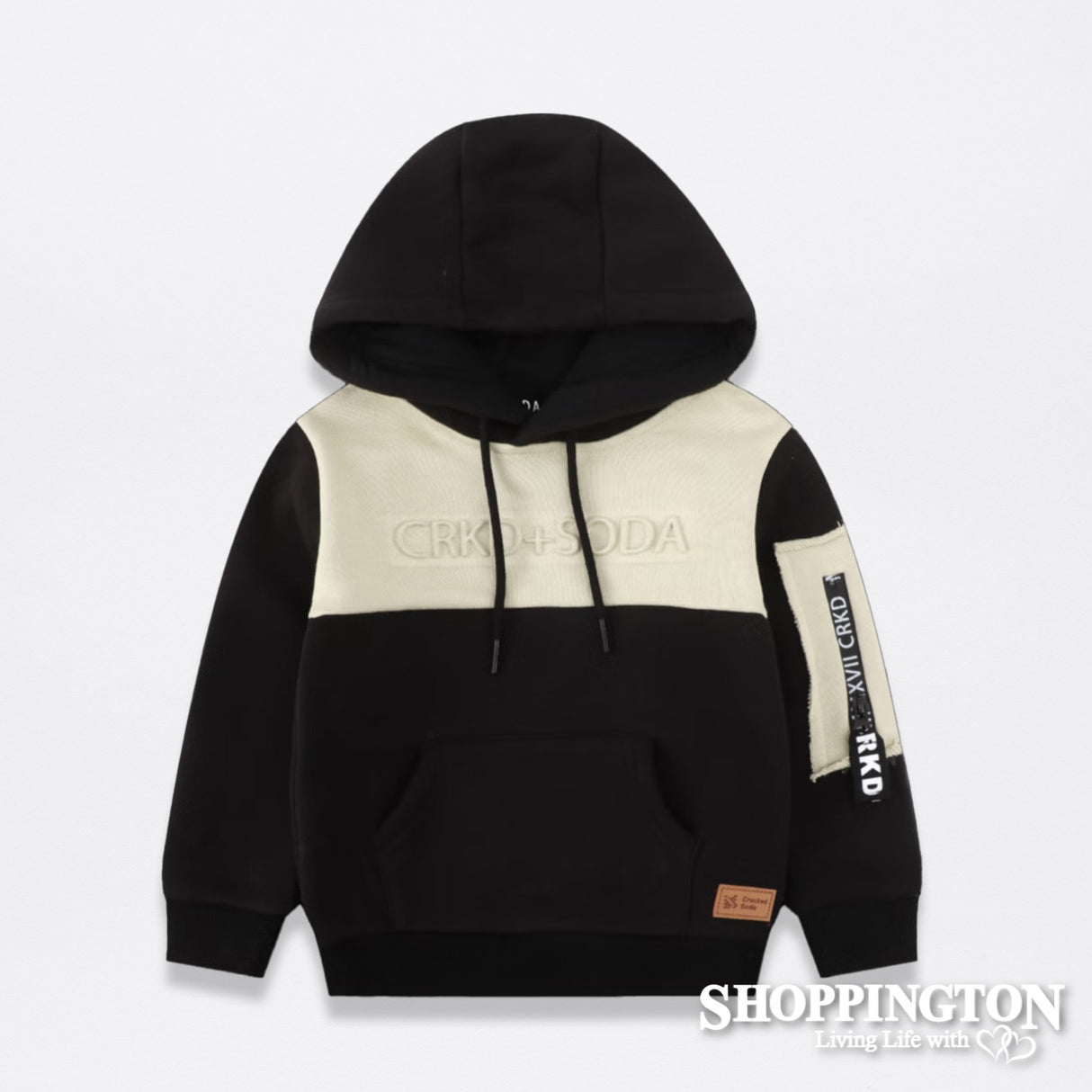 Cracked Soda - Hugo Embossed Hoodie - Oat (available in 4 sizes)”