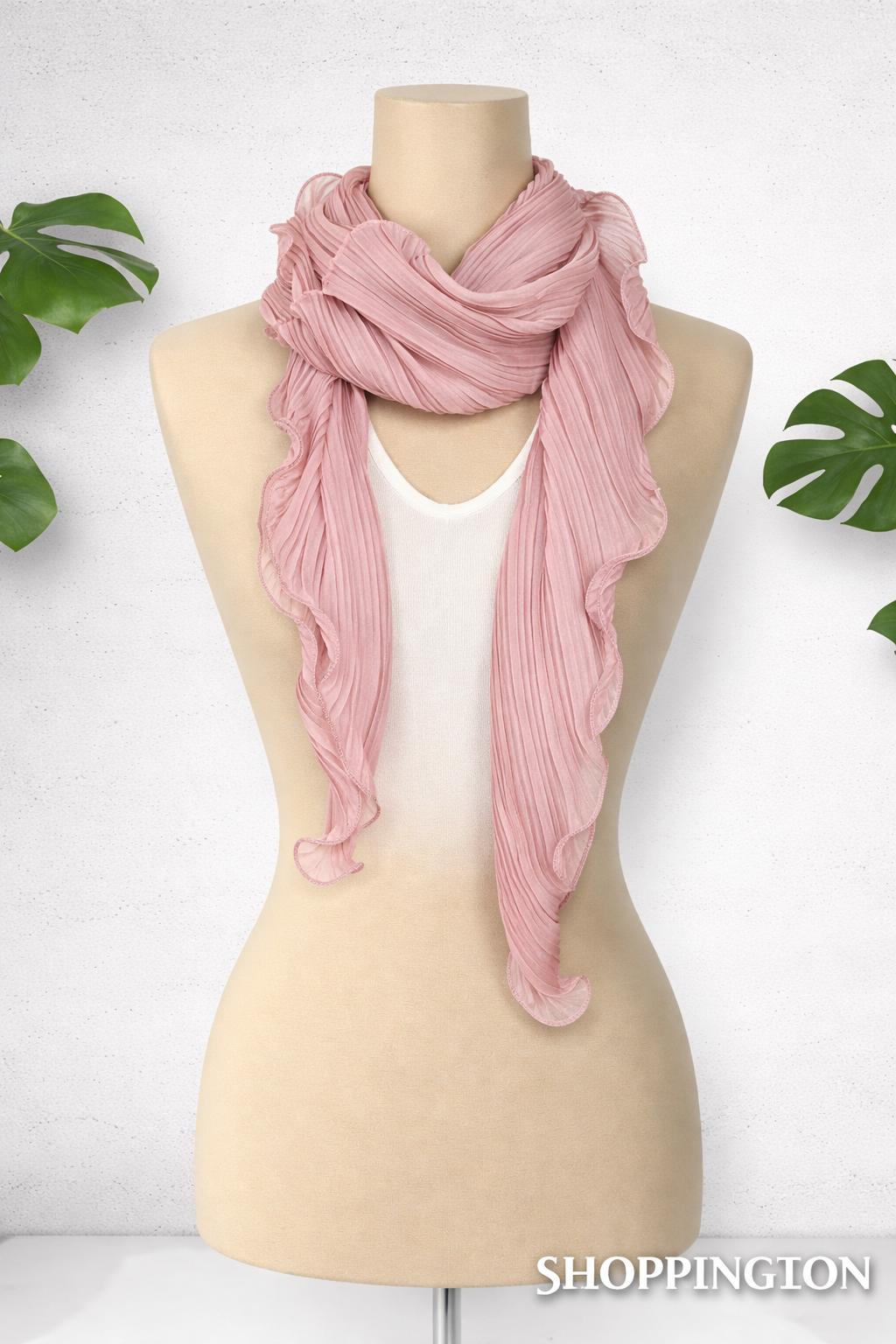 Crinkle Multi Purpose Scarf - Salmon