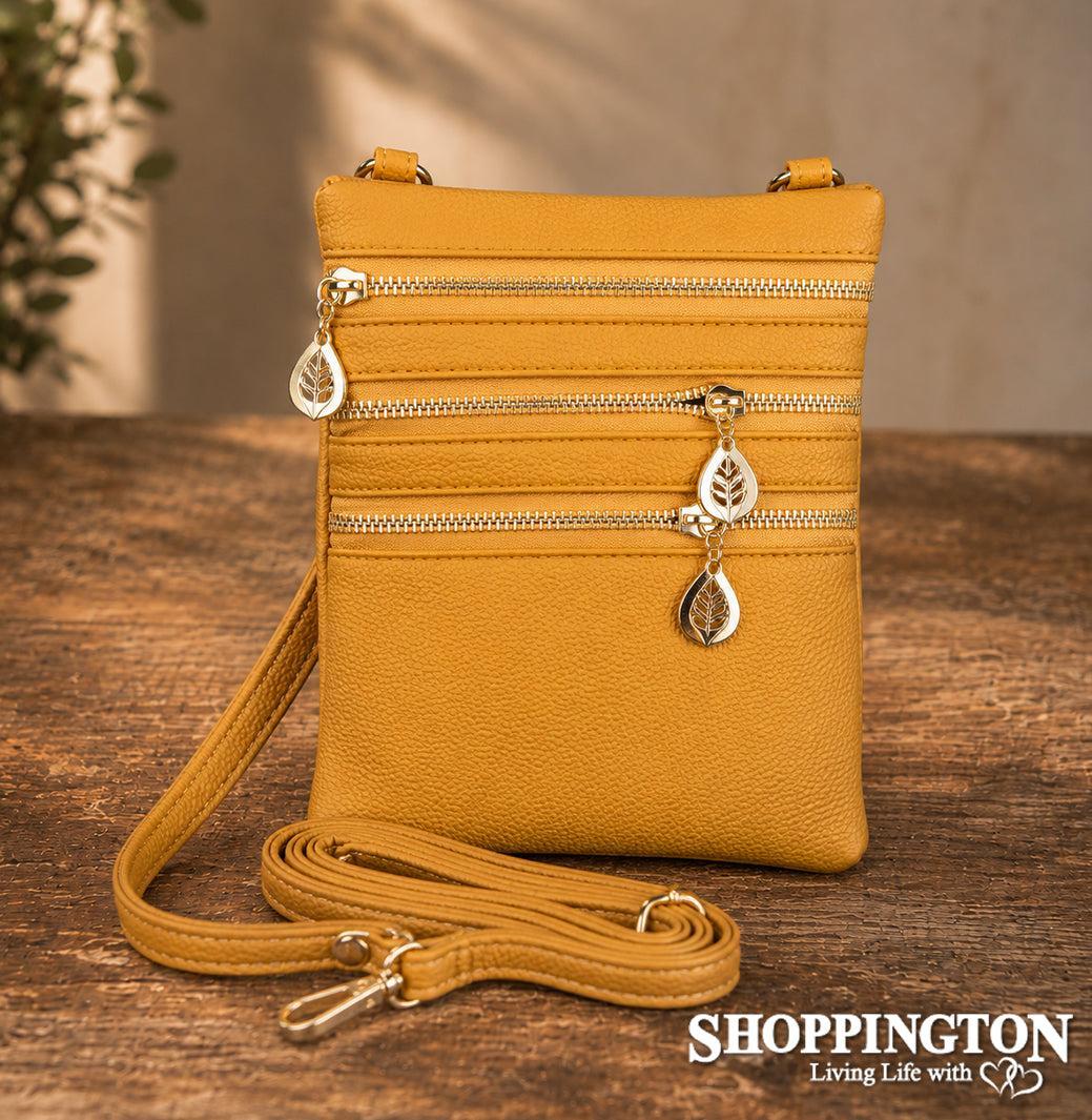 Crossbody Bag - 3 Zip Yellow