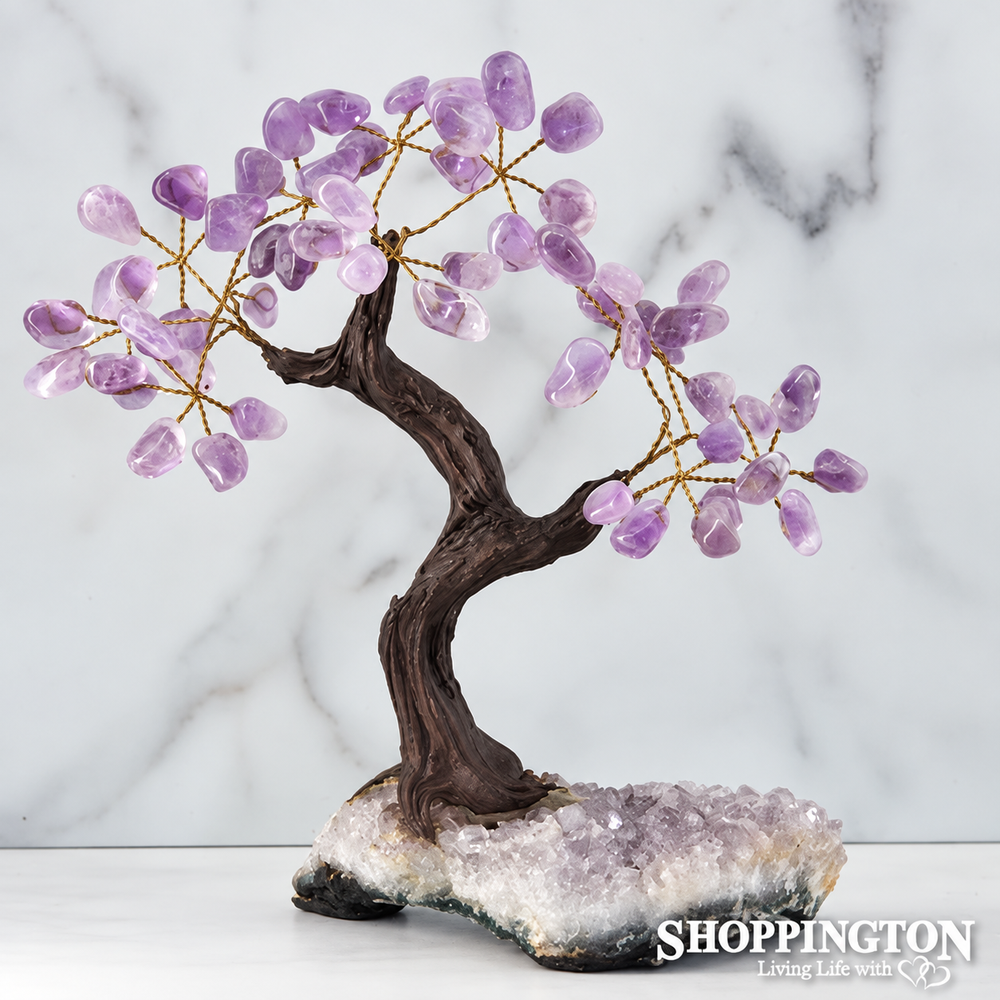 Crystal Gemstone Tree - Amethyst 12cm Natural