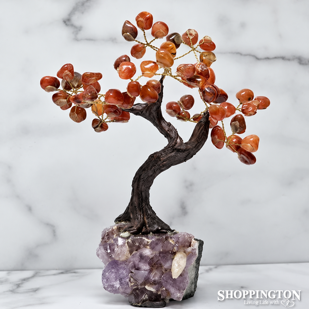 Crystal Gemstone Tree - Carnelian 20cm