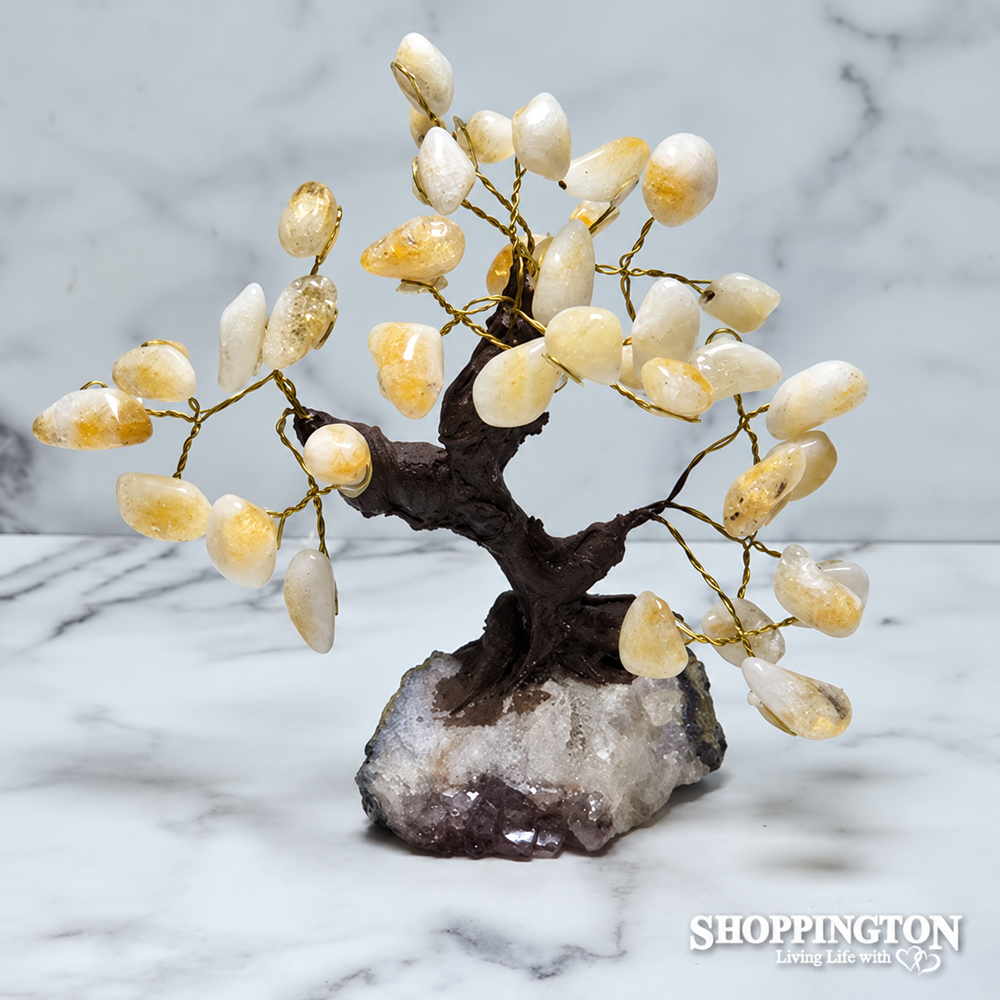 Crystal Gemstone Tree - Citrine 19cm