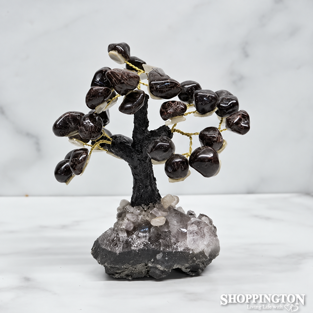 Crystal Gemstone Tree -Garnet 12cm