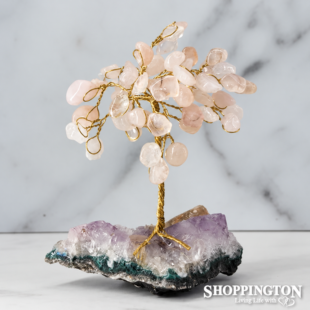Crystal Gemstone Tree - Rose Quartz Mini