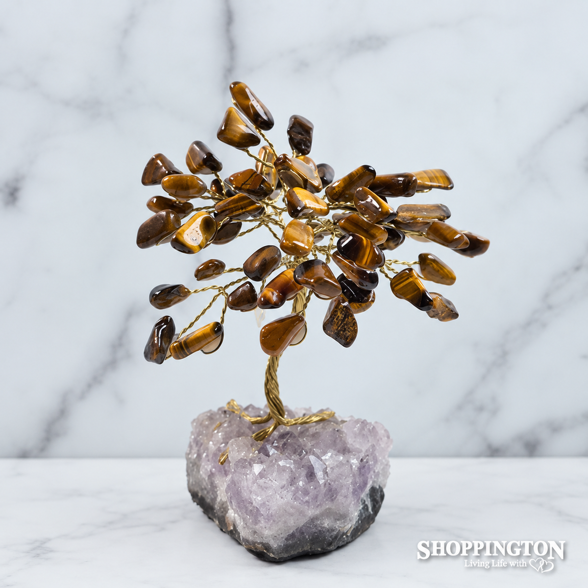 Crystal Gemstone WireTree - Tigers Eye