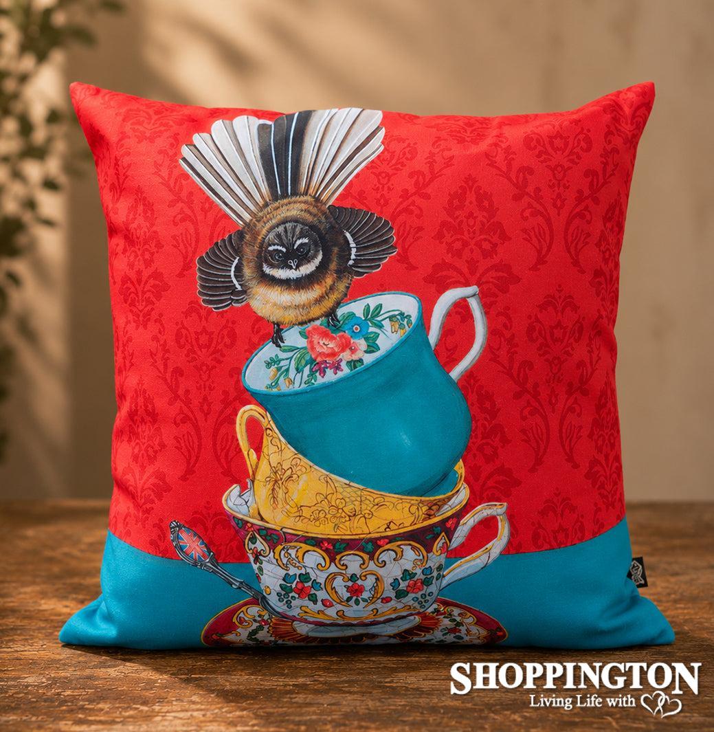 Cushion - NZ Print - Cracking Up - Angie Dennis