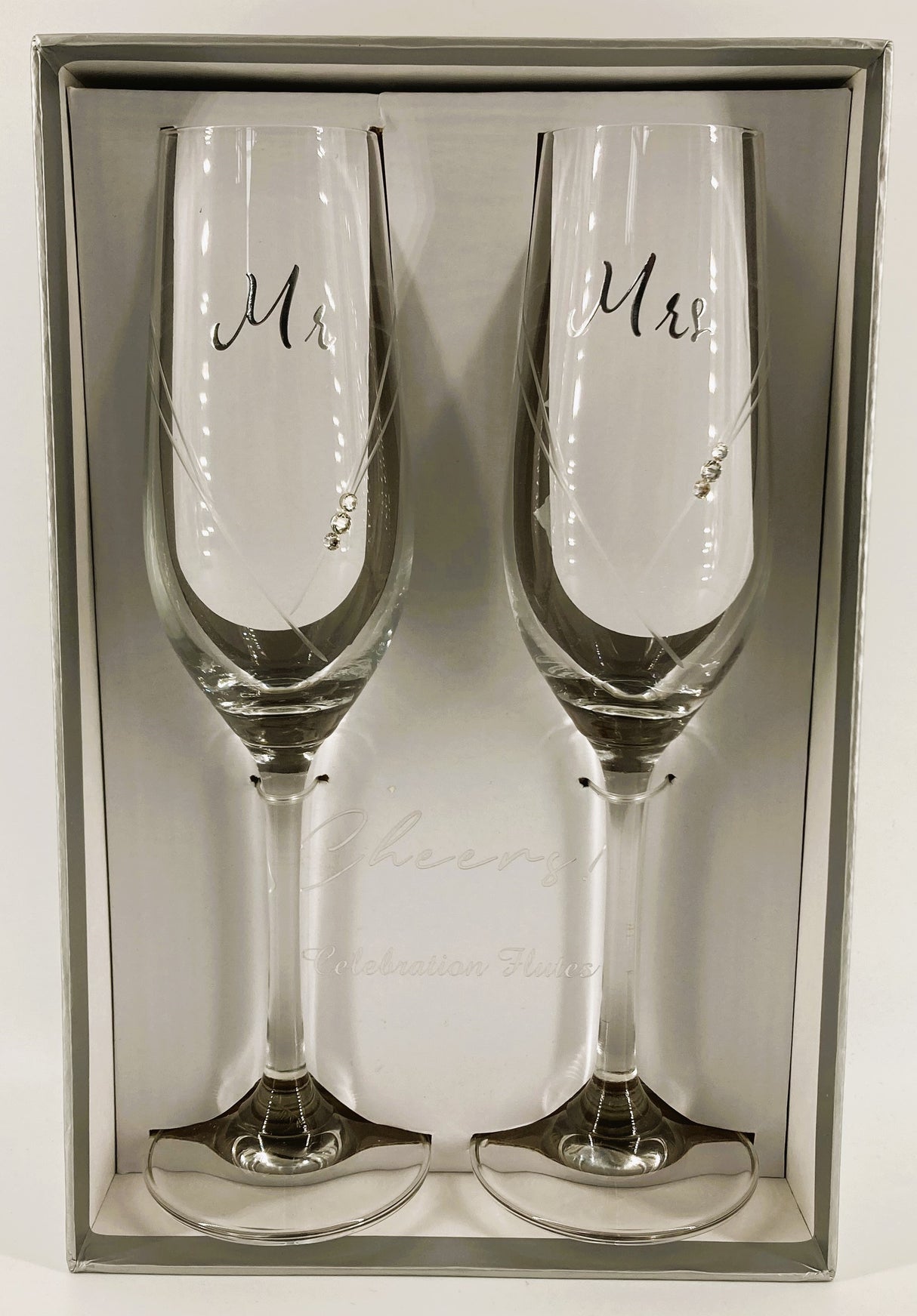 Silver Champagne Flute - Mr & Mrs