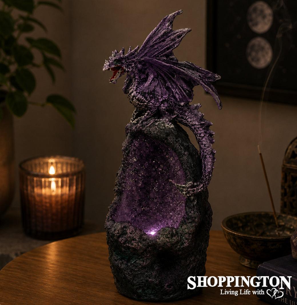 Dark Legends Crystal Cavern LED Dragon - Purple