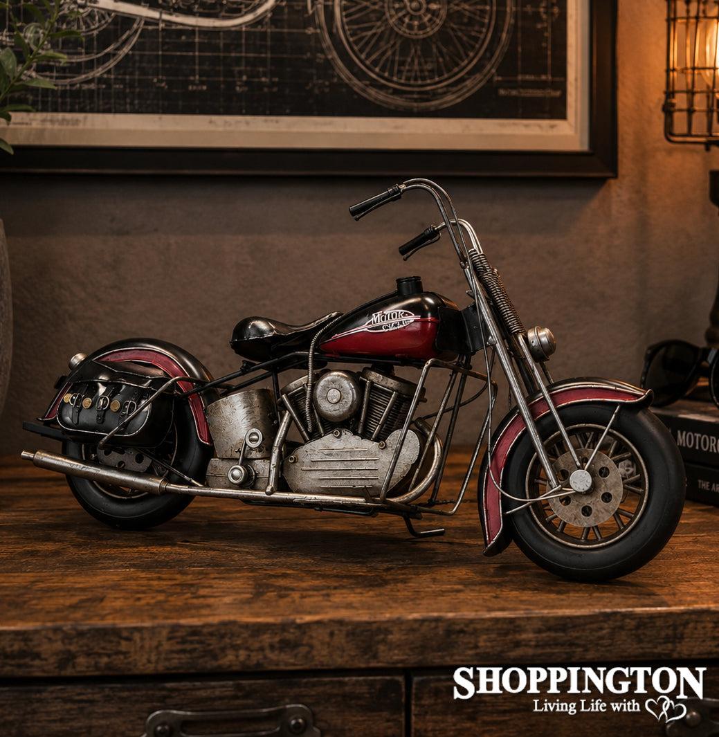 Die Cast Metal Replica Black & Red Motorbike