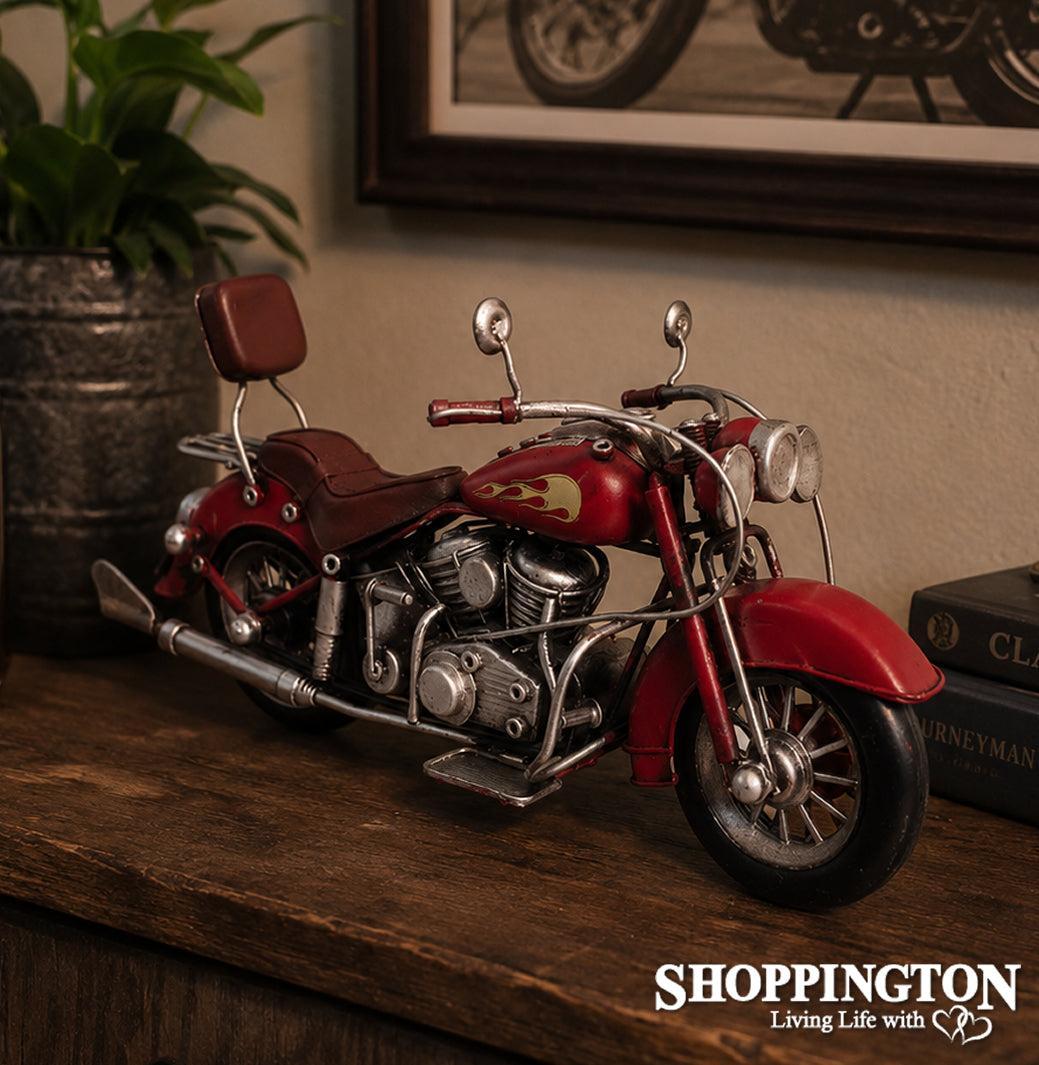 Die Cast Metal Replica Motor Bike - Red Flame
