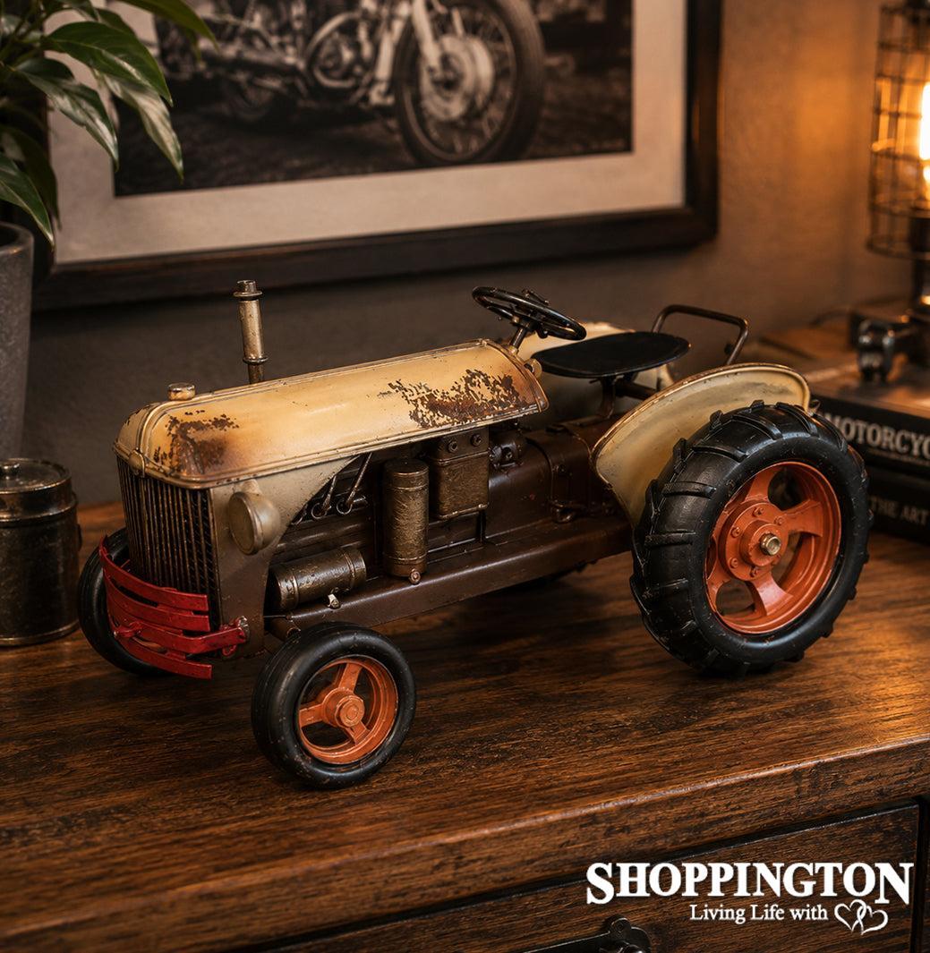 Die Cast Metal Replica Vintage Cream Tractor