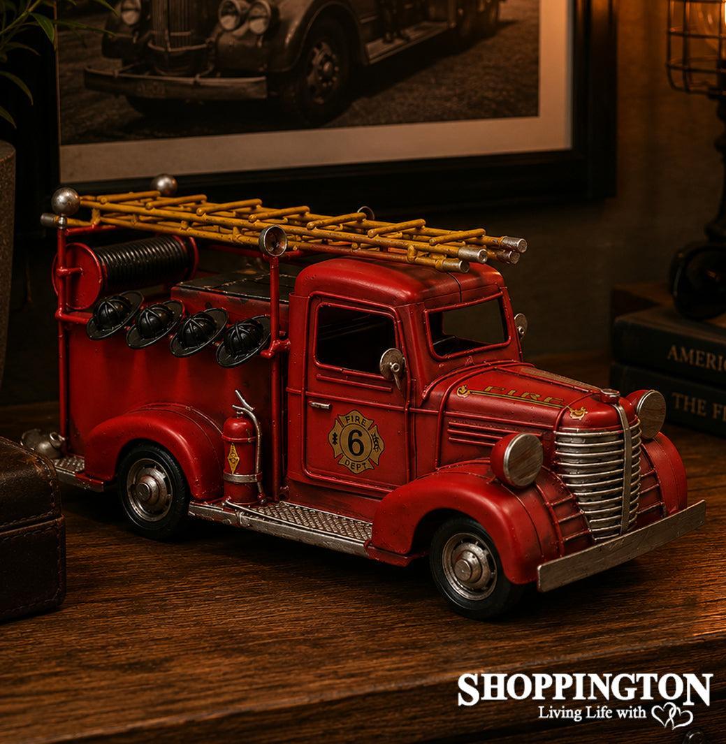 Die Cast Metal Replica Vintage Dept 6 Fire Engine Truck
