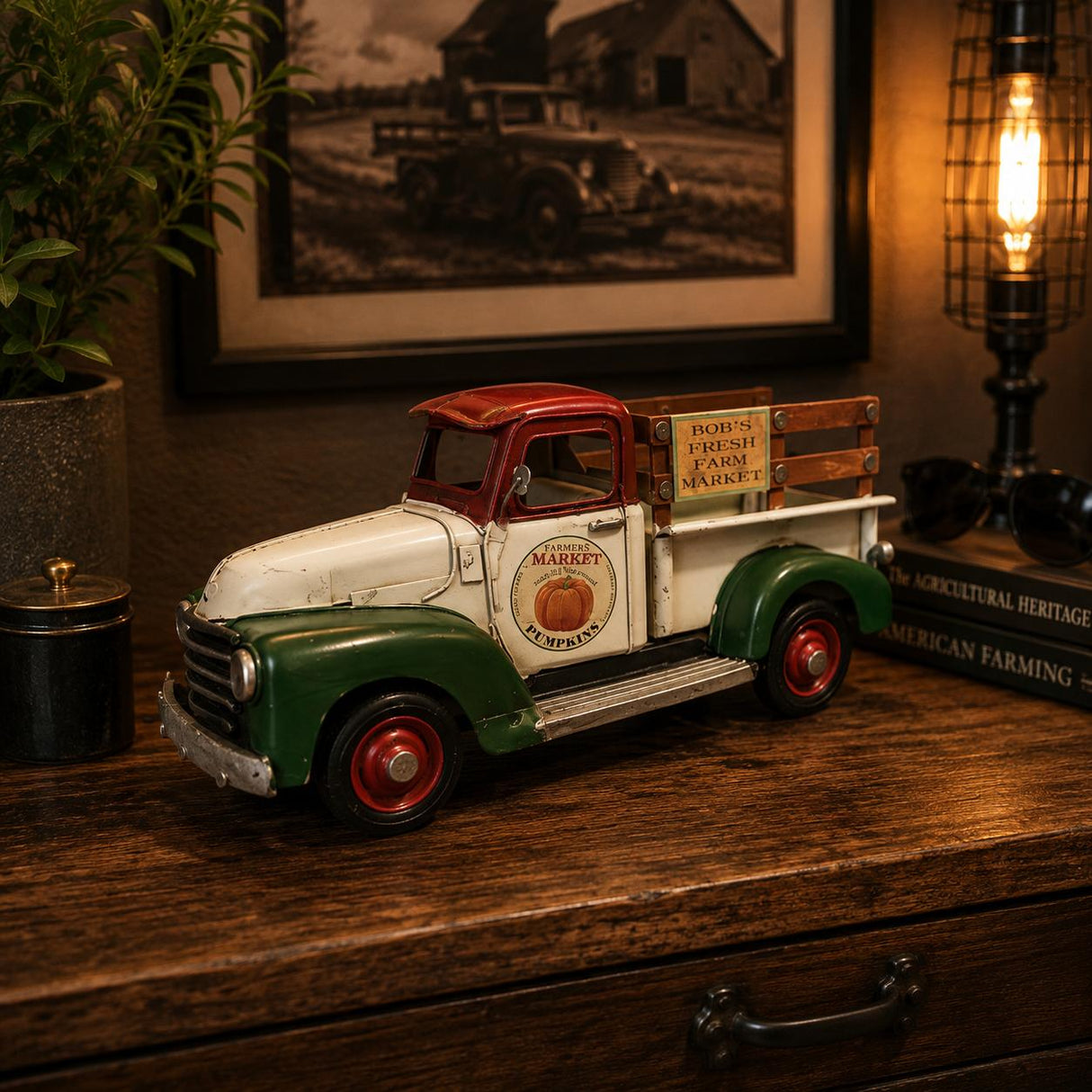 Die Cast Metal Replica Vintage Farmers Market Truck
