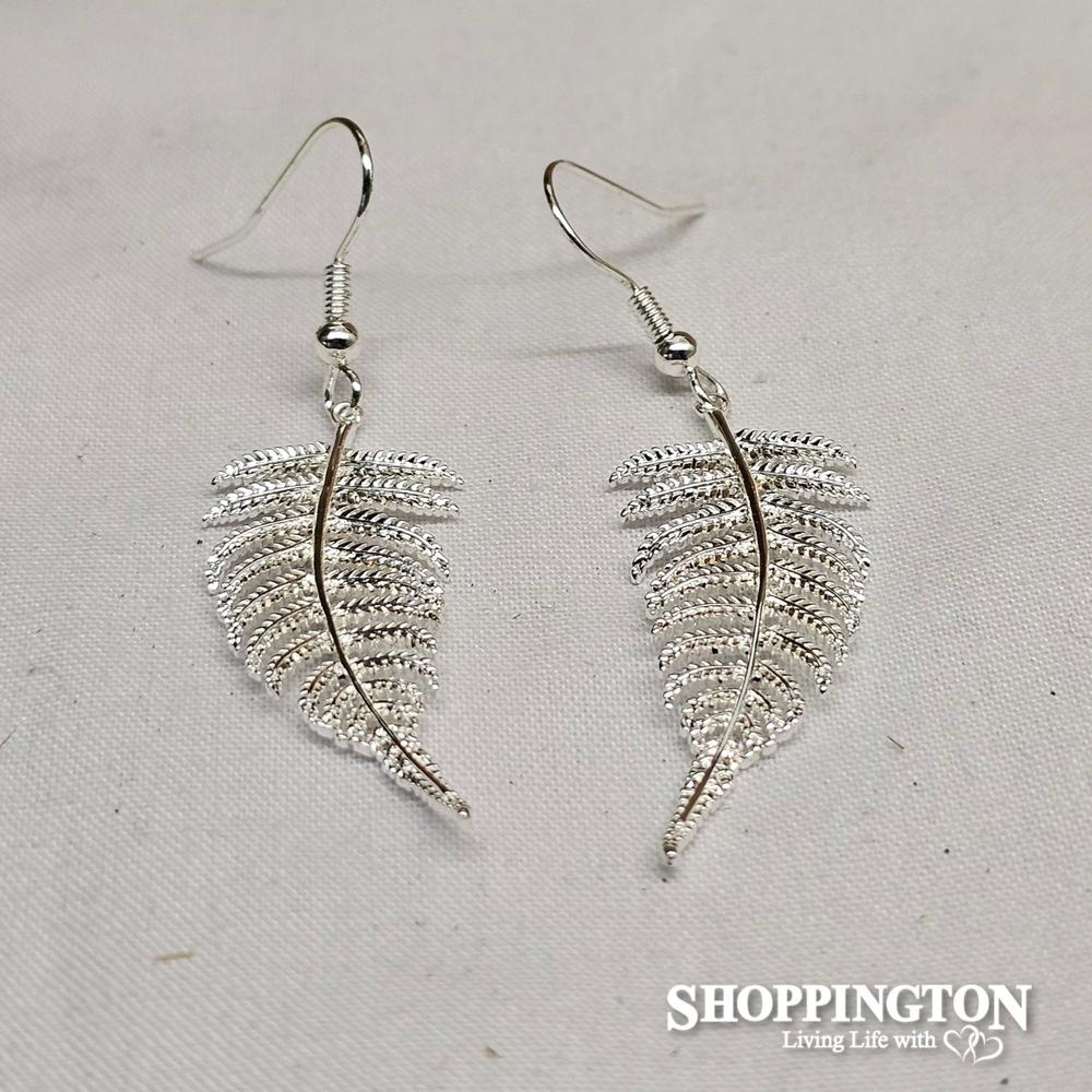 Earrings - Dainty Silver Ferns