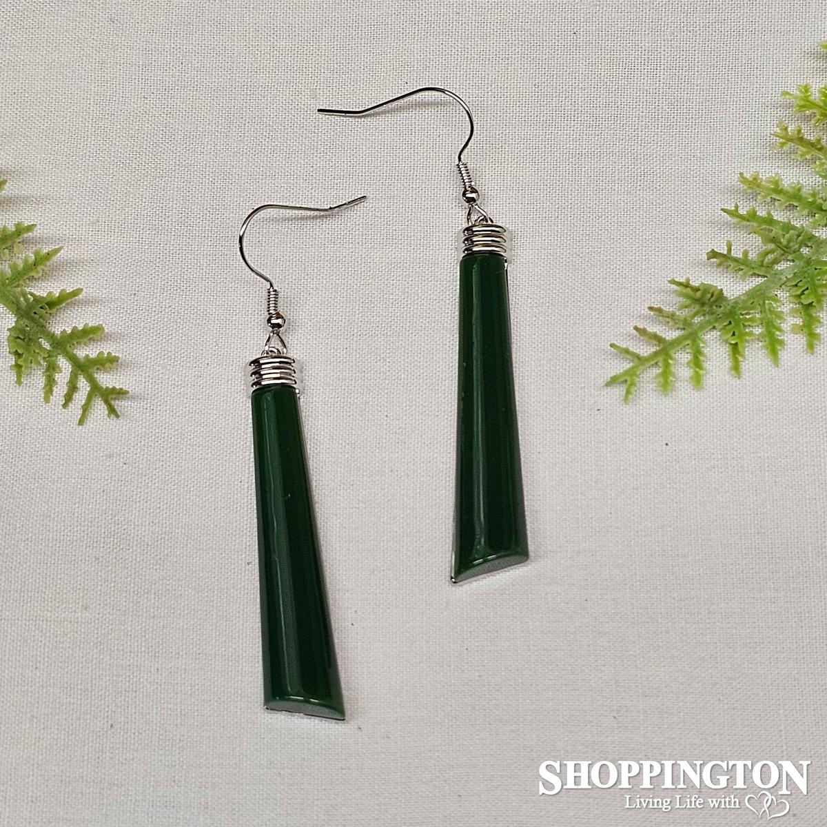 Earrings - Jade Resin Toki