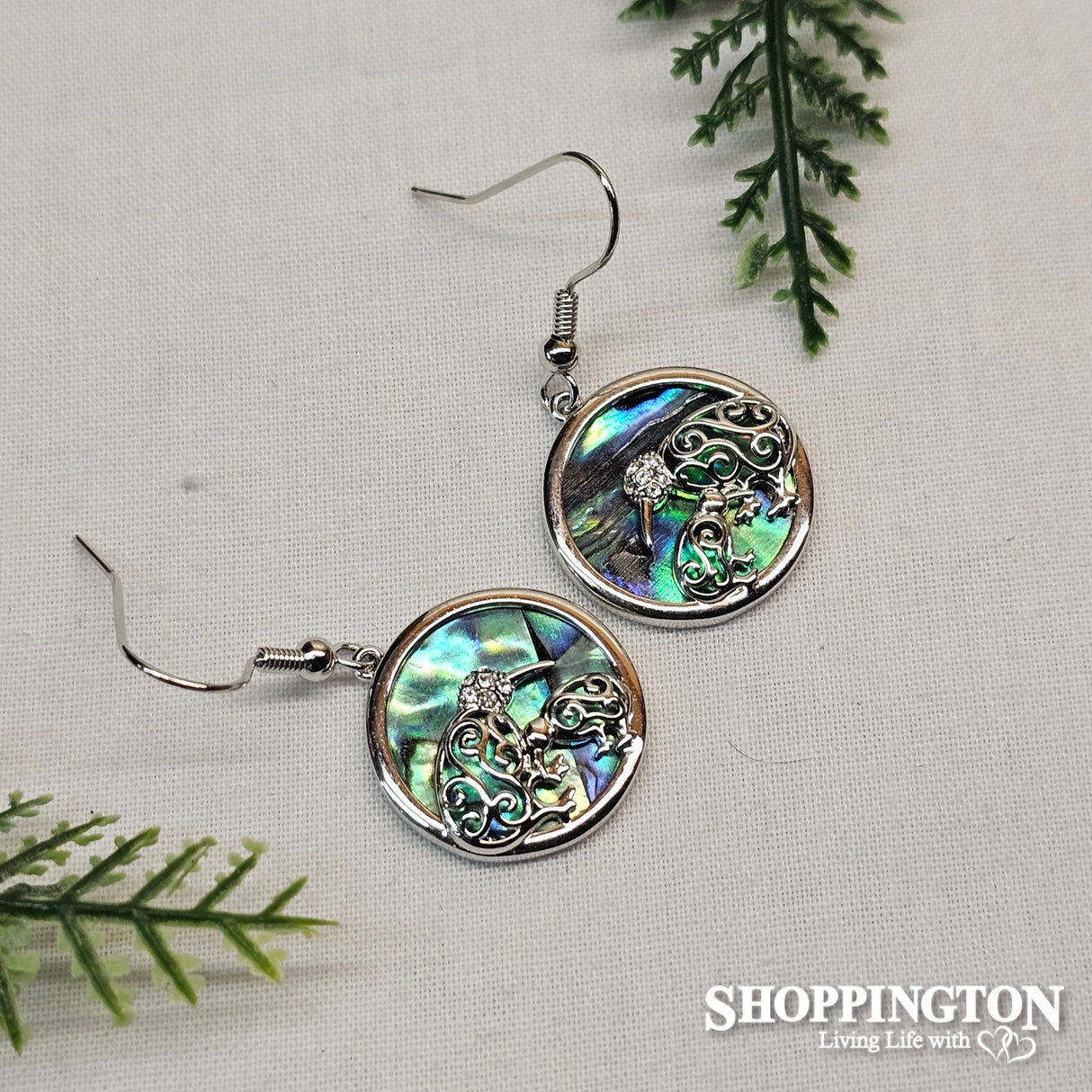 Earrings - Kiwi and Chick Filigree