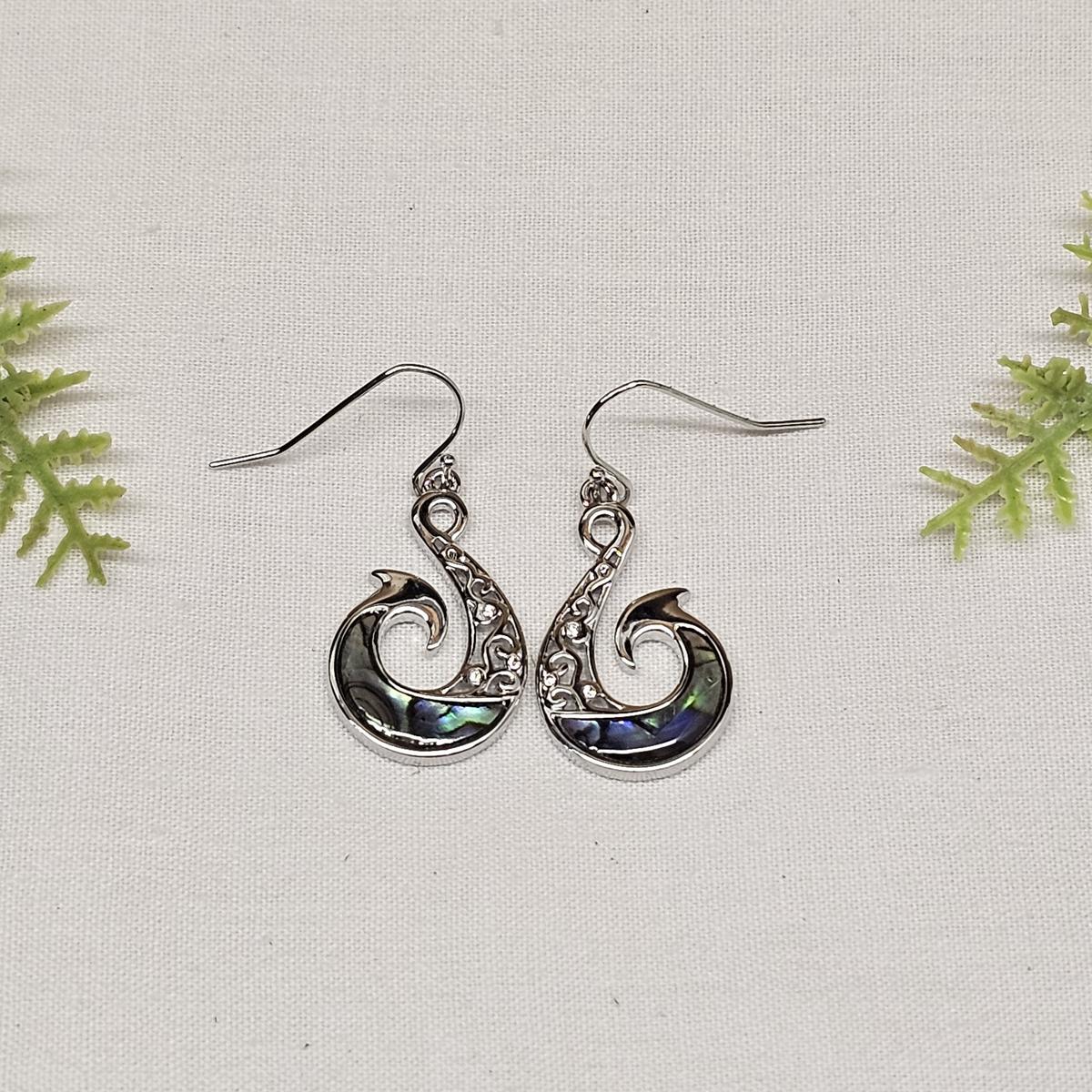 Earrings - Paua Hei Matau