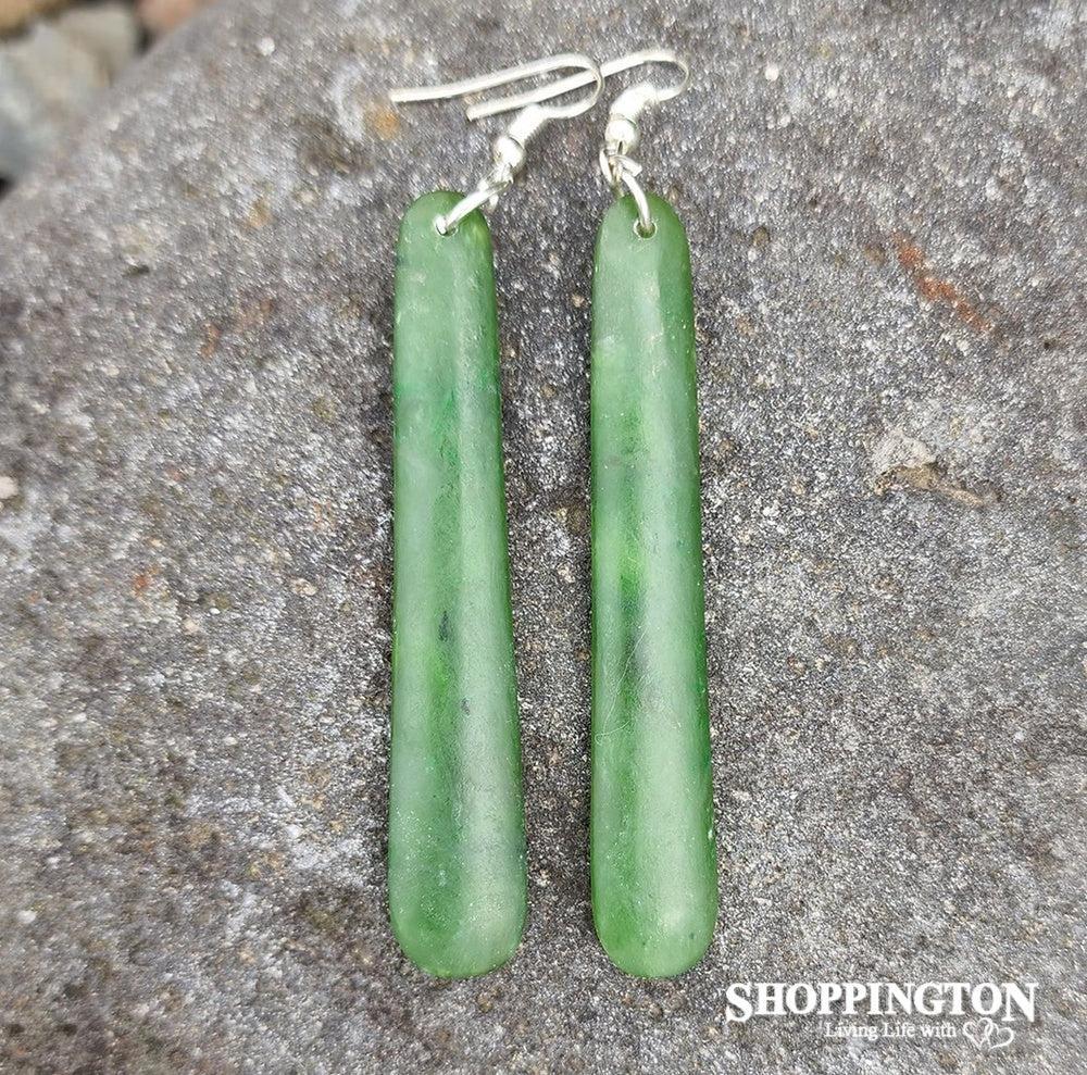 Earrings - Pounamu Drop 70mm