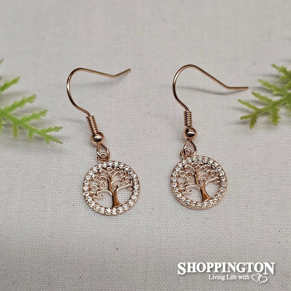 Earrings - Rose Gold Tree of Life