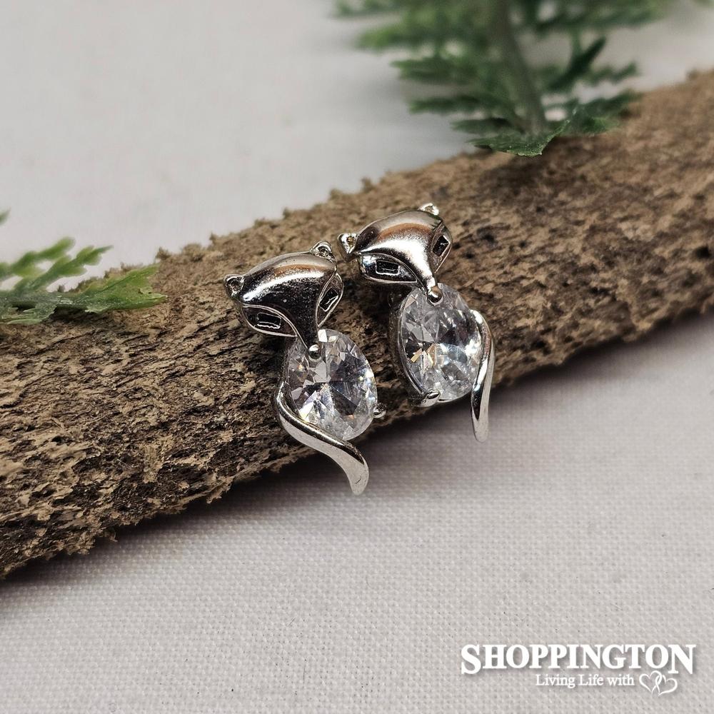 Earrings - Zircon Fox Studs