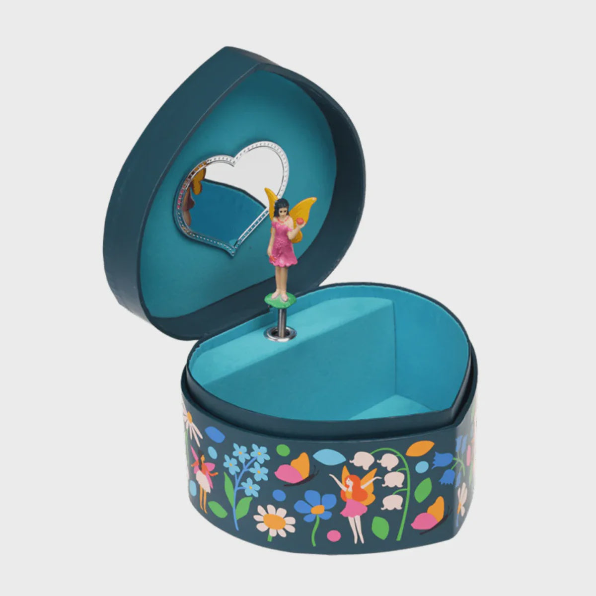Heart musical jewellery box - Fairies in the Garden