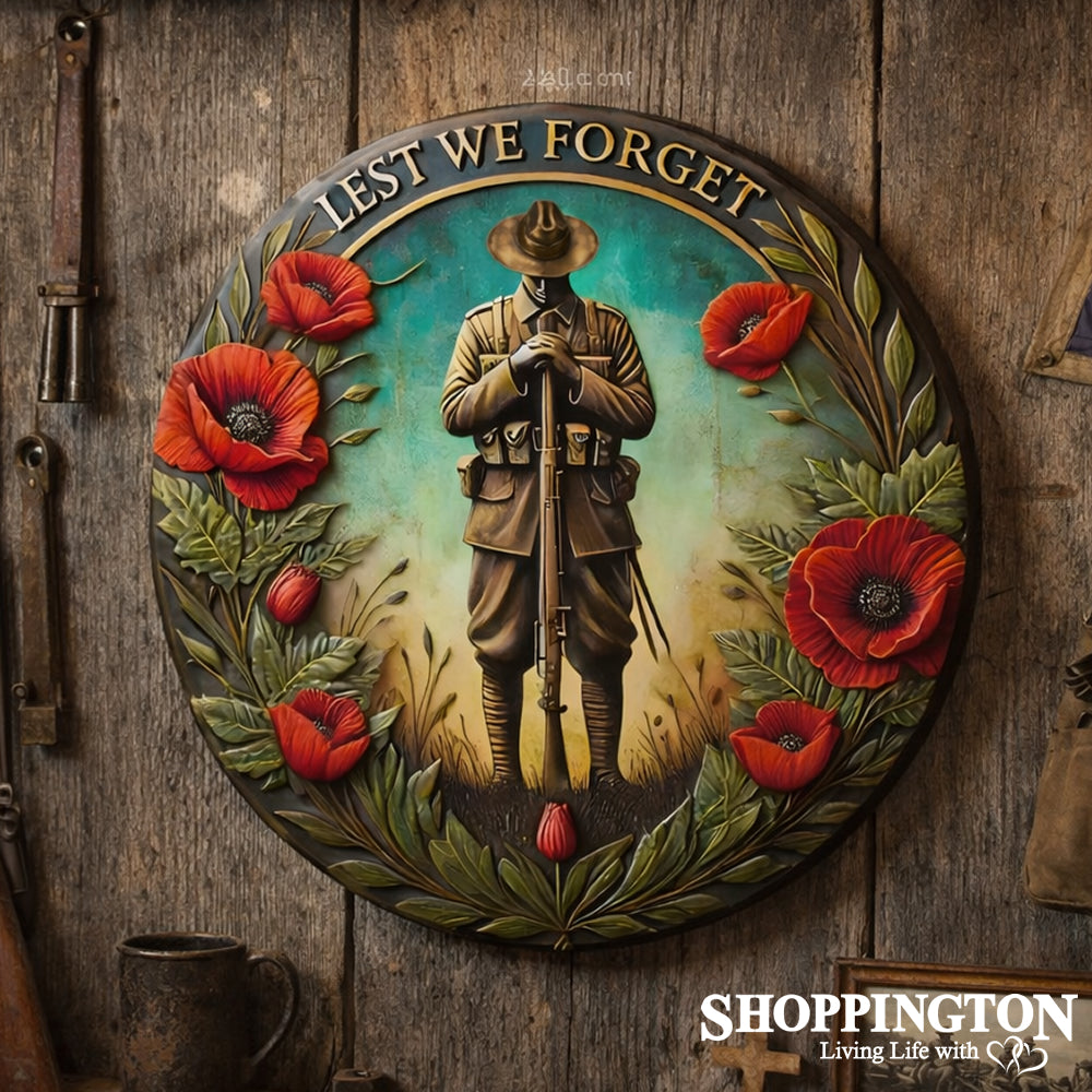 ANZAC Embossed Metal Wall Art