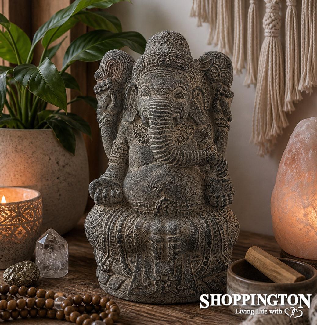 Garden Ornament - Concrete Ganesha 34cm ND