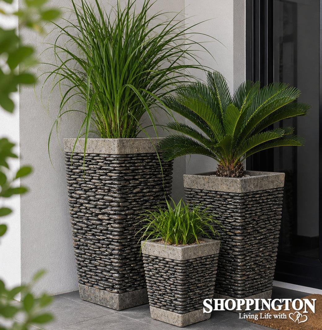 Garden Pot - Grey River Stone Pot - 35 x 50cm