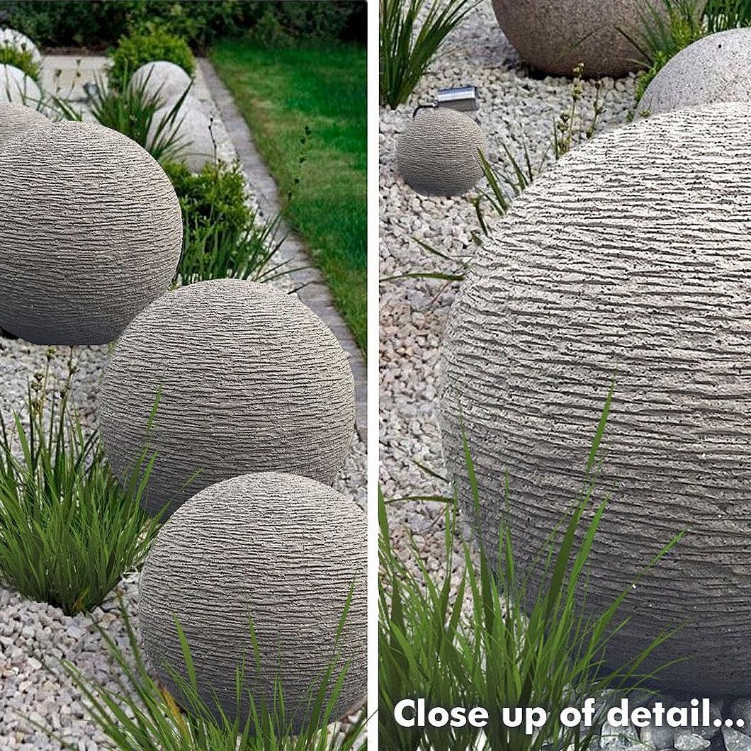 Garden Sculpture - Concrete Ball (Grey) 30cm