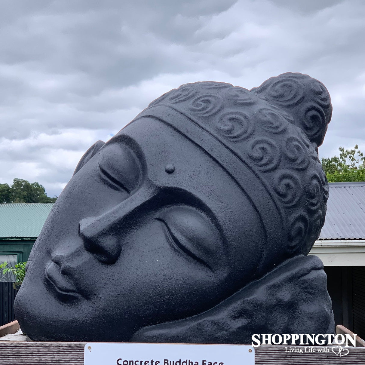 Garden Sculpture - Concrete Buddha Face 80cm