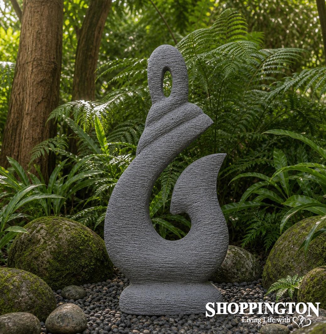 Garden Sculpture - Concrete Fish Hook 70cm