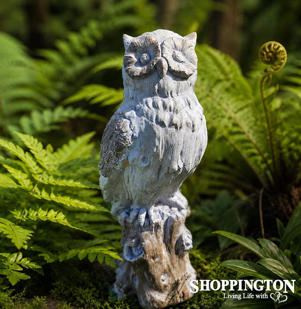 Garden Statue - Owl on Tree 54cm (designed to last outdoors)