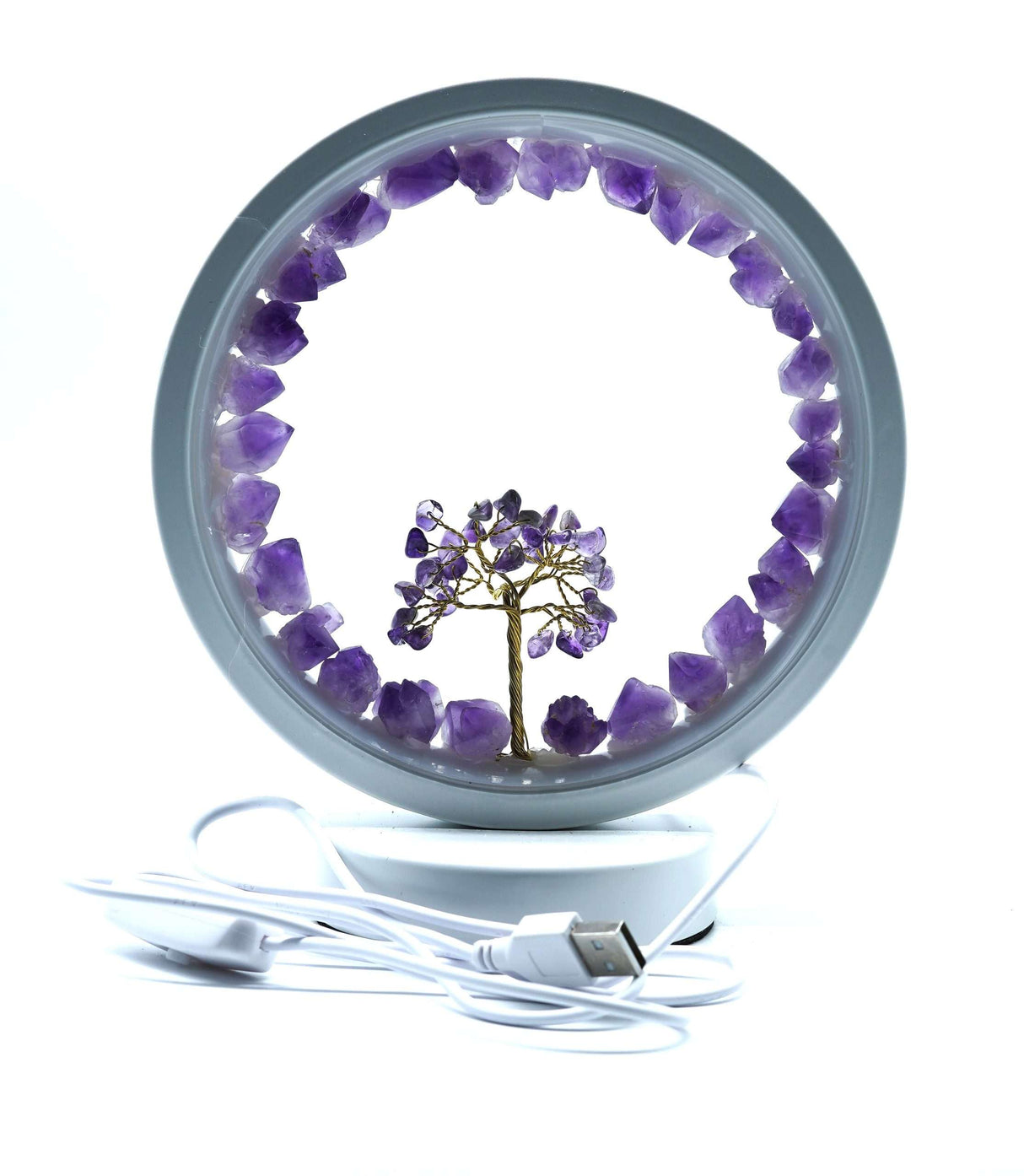 Gemstone Tree LED Lamp - Amethyst Tree