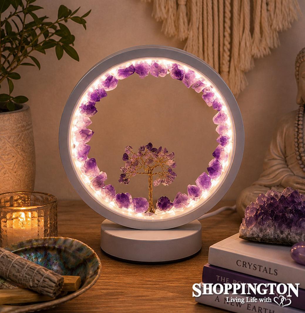 Gemstone Tree LED Lamp - Amethyst Tree