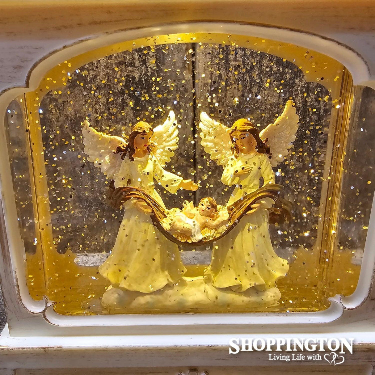 Glitter Snow Lantern - Angels